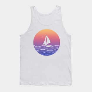 Sailboat During Sunset Tank Top